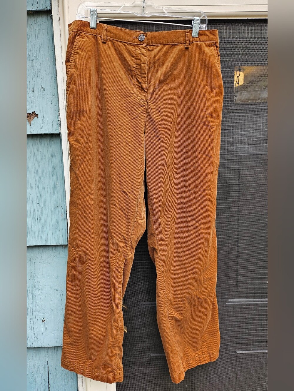 Lands' End Light Brown Corduroy Pants Size 14 100% Cotton Casual